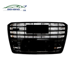 Kit de calandre de pare-chocs avant pour Audi <span class=keywords><strong>A8</strong></span> 2014 2015 2016 2017, finition brillante, <span class=keywords><strong>A8</strong></span> <span class=keywords><strong>W12</strong></span>, calandre de radiateur noire intégrale, remplacement - Product Image 1