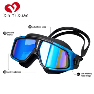 Gafas de natación personalizadas Xinyixuan, antivaho, impermeables, de visión amplia, ajustables, para adultos, para entrenamiento en piscina y buceo. - Product Image 5