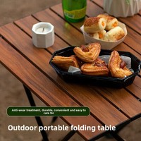 Table de camping pliable portable à roulettes, table de pique-nique d'extérieur, table pliable légère pour le camping, la randonnée, le barbecue, les voyages