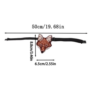 Pajarita bordada con cabeza de zorro para mujer, accesorio para camisa, corsage - Product Image 5