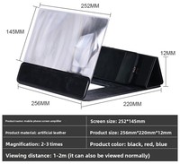 Amplificateur d'écran de téléphone portable 12 pouces Ai-003 Loupe vidéo 3D HD Support universel pliable en acrylique OEM