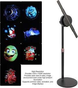 256 <strong>LED</strong> 3D Holographic Fan Projector 16GB Android IOS HD Hologram <strong>Display</strong> Desktop Stand APP <strong>Control</strong> for Advertising 2.5mm Text - Product Image 6