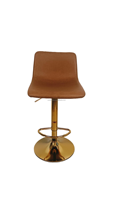 Chaise de bar de style italien de luxe en cuir PU, tabouret de comptoir haut, chaise de salle à manger extérieure imperméable pour mobilier d'hôtel