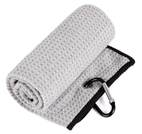 Accessoires de golf Waffle Sport Gym Serviette de nettoyage Optimal Logo Broderie Impression Couleur personnalisable pour le nettoyage des clubs de golf