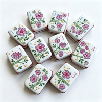 Tuiles de mahjong en acrylique orange à sept couches personnalisées, motif « Walk With Me » sculpté, luxe, 160 pièces, mahjong américain