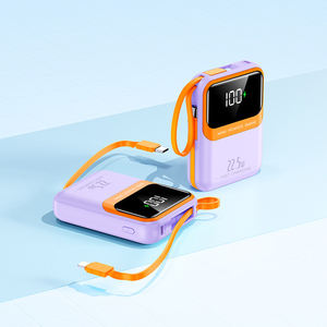 Banques d'alimentation haute capacité 20000mAh avec câbles intégrés, écran LED, charge super rapide 22,5W pour téléphone - Product Image 4