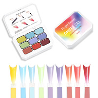Paleta de Gel de 9 Colores con Efecto Degradado para Principiantes, Gel UV para Decoración de Uñas, Herramienta para Arte de Uñas, Gel para Patting