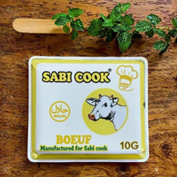Cube d'assaisonnement de cube de bouillon de saveur de boeuf avec assaisonnement d'emballage de boîte de 10g