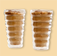 Verre borosilicate double couche transparent, résistant à la chaleur, design européen GB, personnalisé, très vendu, pour usage professionnel au bureau