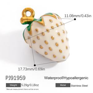 Pendentif de plage d'été style océan en acier inoxydable plaqué or 18 carats de haute qualité pour accessoires DIY et fêtes sur la plage - Product Image 5