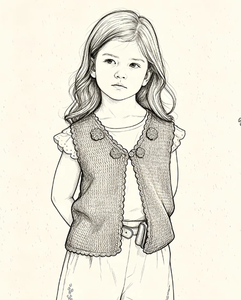 <span class=keywords><strong>Gilet</strong></span> tricoté à la main pour enfants, motif floral, <span class=keywords><strong>sans</strong></span> manches, pour filles, <span class=keywords><strong>gilet</strong></span> d'été respirant, cardigan en tricot pour enfants - Product Image 2