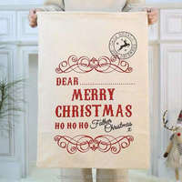 Sac à cordon en toile avec logo personnalisé, sac cadeau écologique pour les cadeaux d'entreprise de Noël, avec impression à faible MOQ