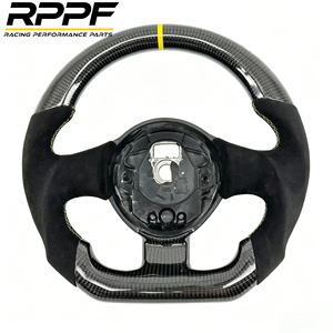 Volante de Fibra de Carbono Real para Gallardo 2004-2014, Piezas Interiores de Auto Personalizadas en Cuero - Product Image 1