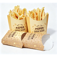 Boîtes alimentaires en papier couché personnalisées, emballages portables pour combo burger et frites, fabricant de contenants à emporter