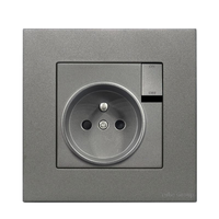 YH Panneau mural tactile pour PC domestique, norme européenne, 10A 250V, prise de courant IP20, 2 modules, design moderne