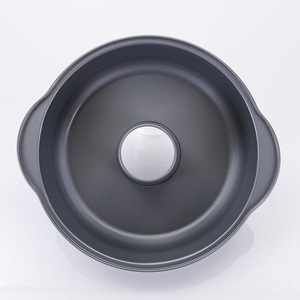 Molde redondo hueco para pasteles, herramienta para hornear de fondo plano de acero al carbono antiadherente para uso doméstico, color gris espacial - Product Image 2