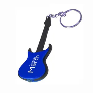 Promocionais Metal Key Tag Guitar Keychain com luz LED