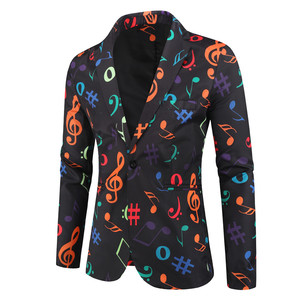 Música Blazer Jaqueta Homens Roupas de Manga Longa Negócios Desgaste Formal Casaco de Natal Jaqueta Colete Calças 3 Peças Set - Product Image 3