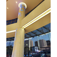 Grandes quantités personnaliser conception différentes formes aluminium colonne perforée revêtement mural