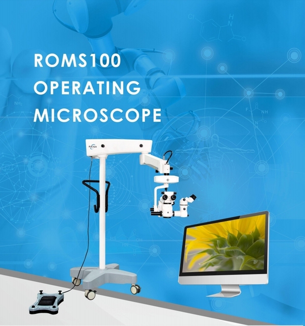 High-Precision ROMS-100 Ophthalmic Surgical Microscope with Apochromatic Optics for Clear Eye Details