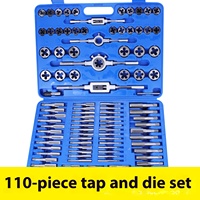 Le jeu de tarauds et de matrices métriques de 110 pièces de haute qualité comprend un robinet de réparation de filetage et une clé Kit d'outils d'approvisionnement direct en usine
