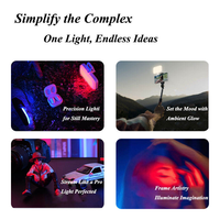 Mini lampe annulaire LED RVB portable rechargeable pour vlog, éclairage d'appoint vidéo, clip pour téléphone, lampe selfie