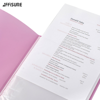 Carpeta de archivos de plástico PP A6, soporte de archivo transparente con 20 bolsillos, suministros de oficina, 10 bolsillos
