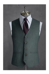 Traje de Hombre Delgado Premium OEM ODM, Traje de Lana para Hombre, Cuello en V para Comodidad Durante Todo el Día - Product Image 3