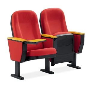 金属型阻燃织物材料可折叠礼堂椅子使用剧院座椅