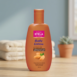 Loción Corporal para Bebés Stela Care Almond, Loción Nutritiva Diaria para la Piel Delicada del Bebé con Absorción Rápida y Suavidad - Product Image 1