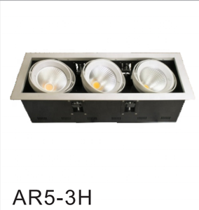 Fábrica de alta calidad AR111 18W * 3 21W * 3 27W * 3 cabezas triples Downlights lámpara de luz led para iluminación de rejilla de proyectos DALI downlight - Product Image 1