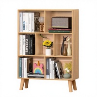 Étagère à livres rustique en bois à 7 niveaux avec pieds naturels, rangement autoportant robuste pour chambre, salon et bureau