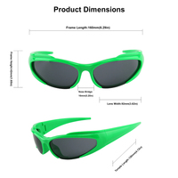 Lunettes de soleil steampunk personnalisées pour femmes, lunettes de soleil de sport miroir Y2K pour hommes, lunettes de soleil UV400 punk 2023, lunettes de soleil colorées tendance