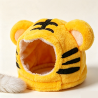 Accessoire de Cheveux Doux et Moelleux en Forme de Tigre pour Halloween, Chapeau Élastique Mignon pour Animaux de Compagnie, Accessoire de Déguisement pour Chats, Idéal pour Séances Photo et Fêtes