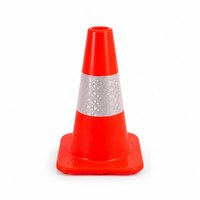 Cône de signalisation routière en PVC flexible avec col réfléchissant, cônes de sécurité routière haute visibilité pour les zones de travaux routiers
