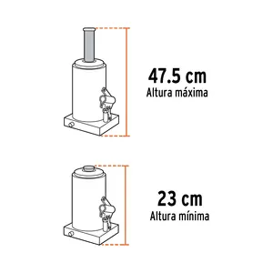 Cric hydraulique à bouteille 16 tonnes, TRUPER, BOX 1 - Product Image 2