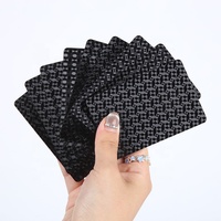 Kartu Poker Plastik HD Deck (Hitam) Untuk Keluarga Ramah Lingkungan & Tahan Lama