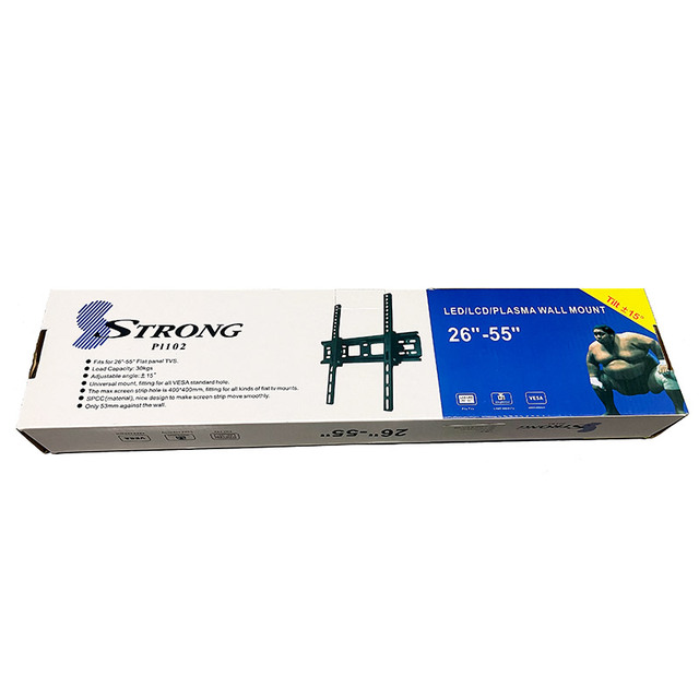 JIANGHAO High Load Capacity Steel TV Bracket P1102 26-55" Flat Panel LED/LCD Wall Mount -15~+15 Tilt 400x400mm VESA