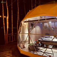 Dôme géodésique de luxe pour hôtel-resort, tente de glamping pour yoga familial en plein air, 10 m