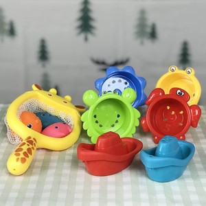 Juego de Juguetes de Playa para Bebés, Vasos Apilables, Red de Pesca, Animales Marinos, Plástico Libre de BPA, Juguete Educativo para Niños Pequeños - Product Image 3