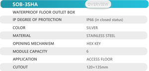 Caja de Conexión <span class=keywords><strong>para</strong></span> Piso Sinoamigo, Resistente al Agua con Certificación IP66, Acero Inoxidable - Product Image 4