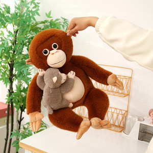 ตุ๊กตาลิงแม่<span class=keywords><strong>ลูก</strong></span>แบบ OEM/ODM ผลิตตามสั่ง - สีสันปรับแต่งได้ ตุ๊กตาครอบครัวกอริลลาแบบกำหนดเองสำหรับเป็นของขวัญ - Product Image 3