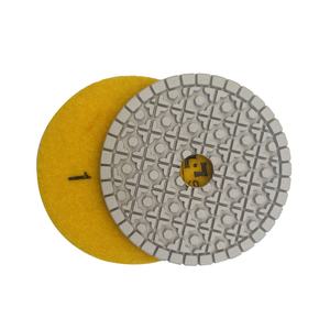 TRUE SHINE 100 mm <span class=keywords><strong>3</strong></span>-stappen nat/droog harsgebonden diamantpolijstpads OEM voor graniet, marmer en composietstenen polijsten - Product Image 2