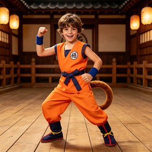 Disfraz <span class=keywords><strong>de</strong></span> Halloween Feinuo <span class=keywords><strong>de</strong></span> Son <span class=keywords><strong>Goku</strong></span> para Adultos, Cosplay <span class=keywords><strong>de</strong></span> Anime, Traje <span class=keywords><strong>de</strong></span> Carnaval <span class=keywords><strong>de</strong></span> TV y Cine, Pantalones y Top, Poliéster, Unisex, Impresión Digital - Product Image 2