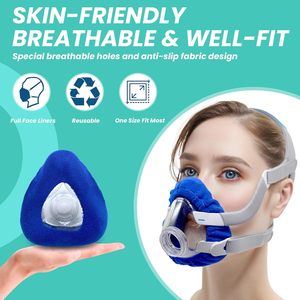 Forros Grandes para Mascarillas Clase I para Mascarillas <span class=keywords><strong>CPAP</strong></span> ResMed F20, Cubiertas Acolchadas Reutilizables, Material Absorbente para el Aceite <span class=keywords><strong>Facial</strong></span> - Product Image 6