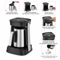 Machine à café turque automatique, machine à café grec électrique avec pot amovible, cafetière à une touche de 250 ml pour la maison et le bureau