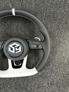 Volant de voiture en cuir et fibre de carbone, <span class=keywords><strong>prix</strong></span> de gros usine, pour <span class=keywords><strong>Audi</strong></span> A3 A4L A5 A6L A7 Q8 TT <span class=keywords><strong>R8</strong></span> - Product Image 5