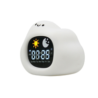 Nouvelle veilleuse d'entraînement au sommeil pour enfants, portable et rechargeable, avec réveil en forme de lune et veilleuse à bruit blanc