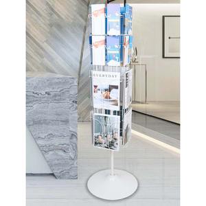 Custom Supermarket Brochure <strong>Stand</strong> Cd Racks Metal Floor <strong>Rotating</strong> Postcard <strong>Display</strong> <strong>Stand</strong> Retail Card <strong>Display</strong> Racks - Product Image 1