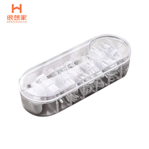 Henxiangjia Data Cable <b>Storage</b> <b>Box</b> Transparent Rectangular With Lid For Earphone And <b>Small</b> Jewelry Desktop Organizer - Product Image 5